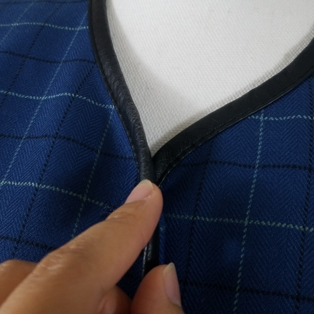 Pendleton Blue Window Pane Plaid Wool Blazer C4 - image 3